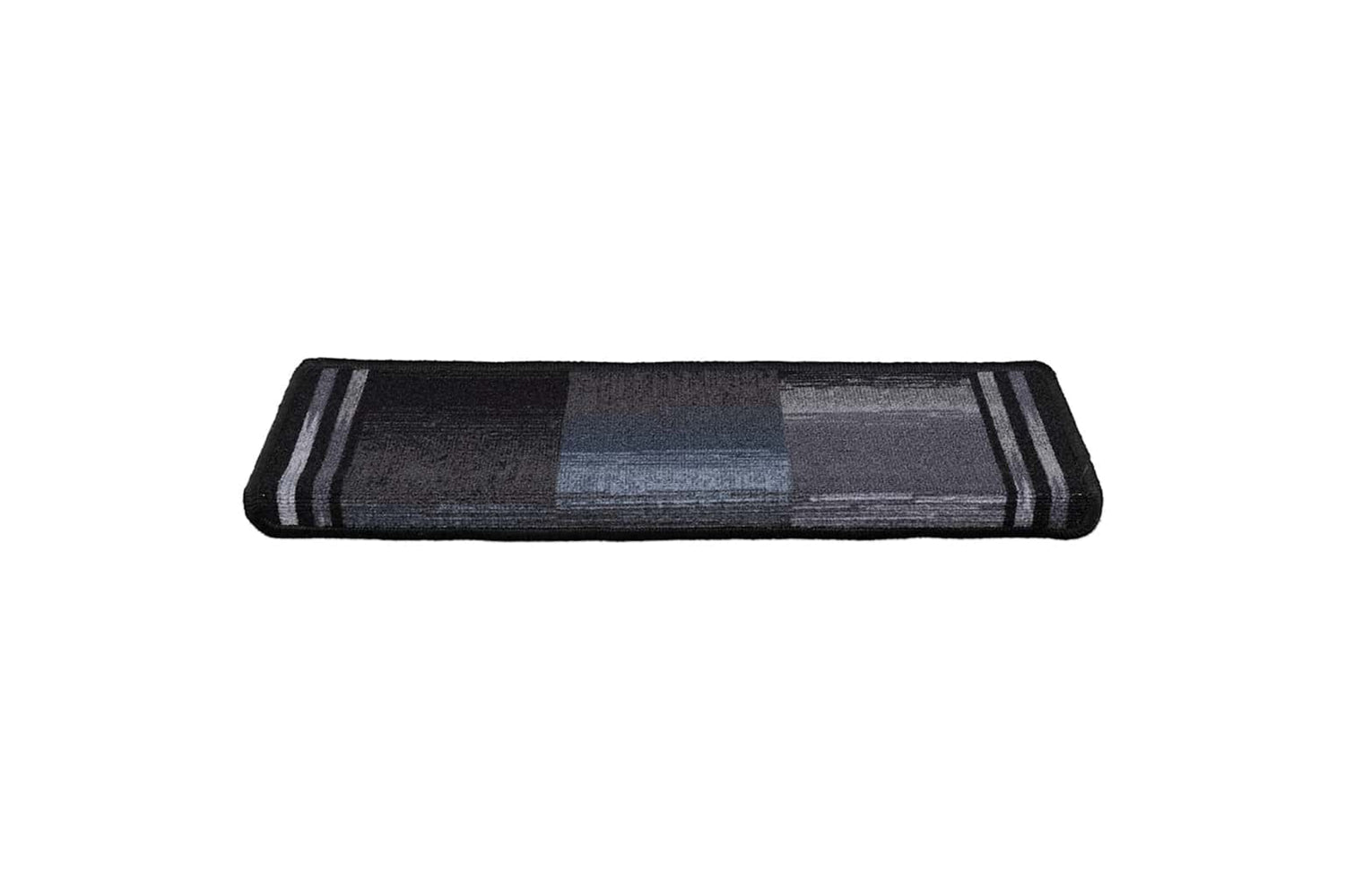 vidaXL 326208 Stair Mats Self-adhesive 15 Pcs 65x21x4cm Black And Grey-3