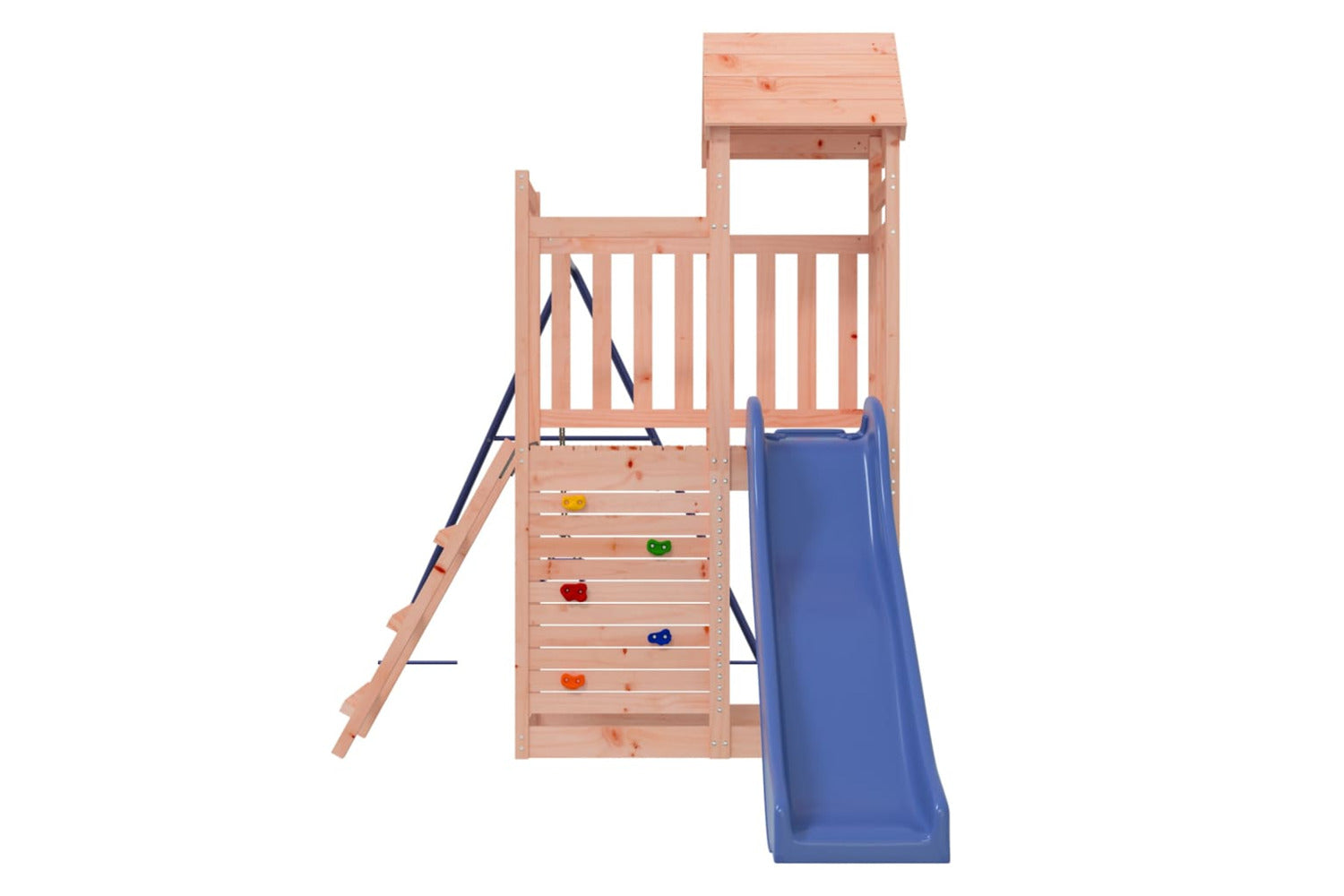 Vidaxl 3155892 Playhouse With Slide Swing Rockwall Solid Wood Douglas-4