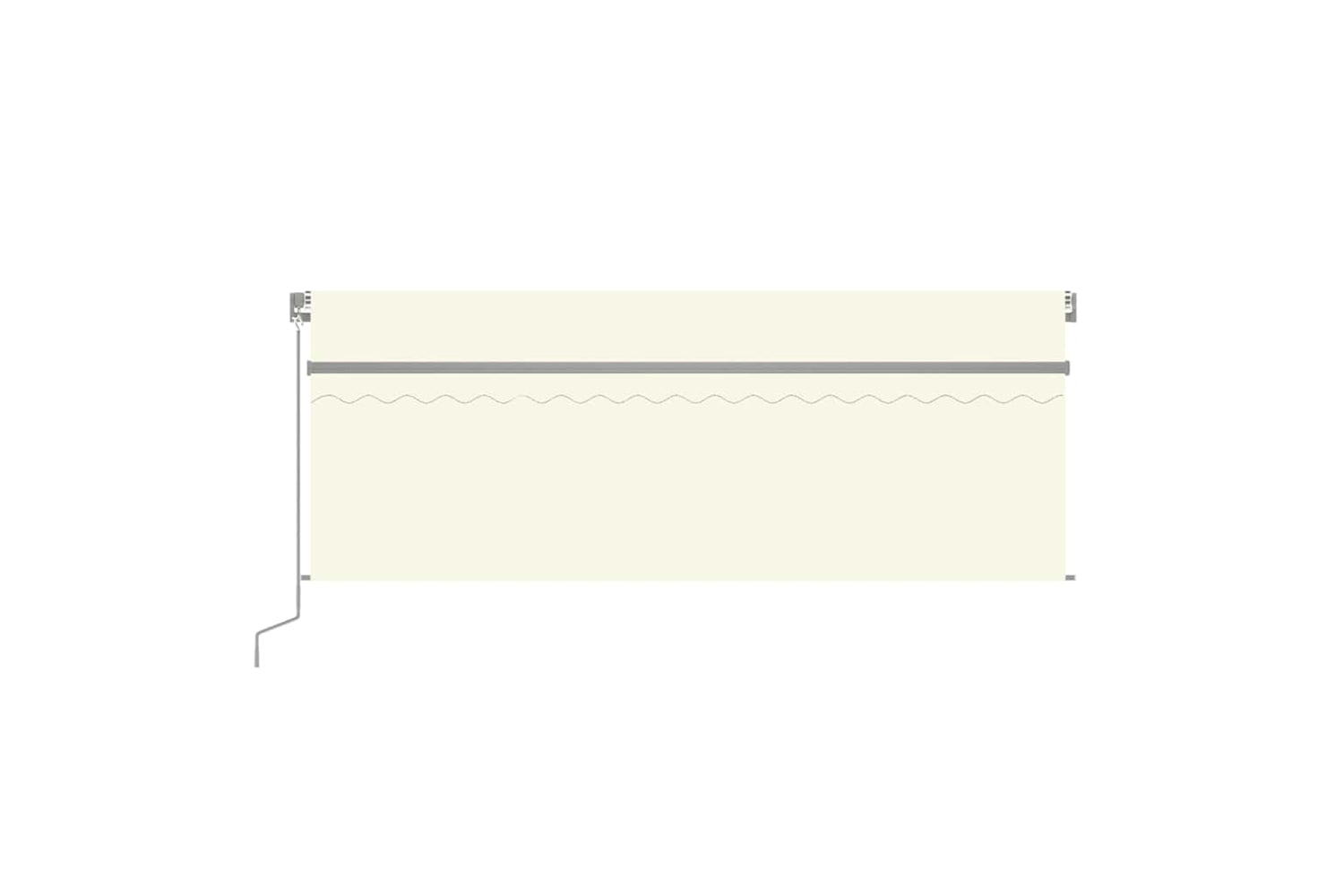 Vidaxl 3069422 Manual Retractable Awning With Blind&led 4x3m Cream-2