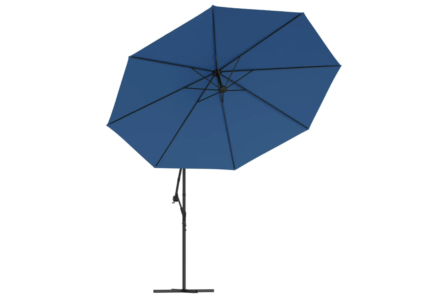 Vidaxl 313785 Cantilever Umbrella With Led Lights Azure Blue 350 Cm-4