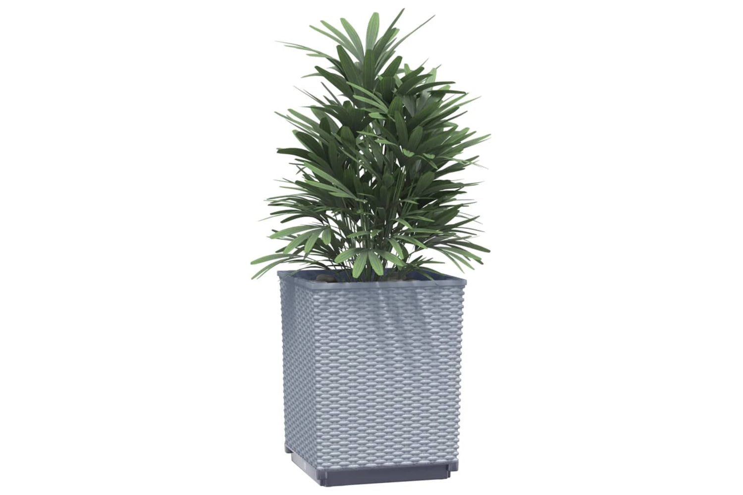 vidaXL 364181 Planters 2 Pcs Light Grey 30x30x37cm Polypropylene-2