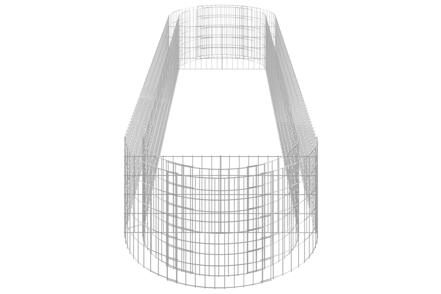 vidaXL 152042 Gabion Raised Bed Galvanised Iron 400x100x50cm-4