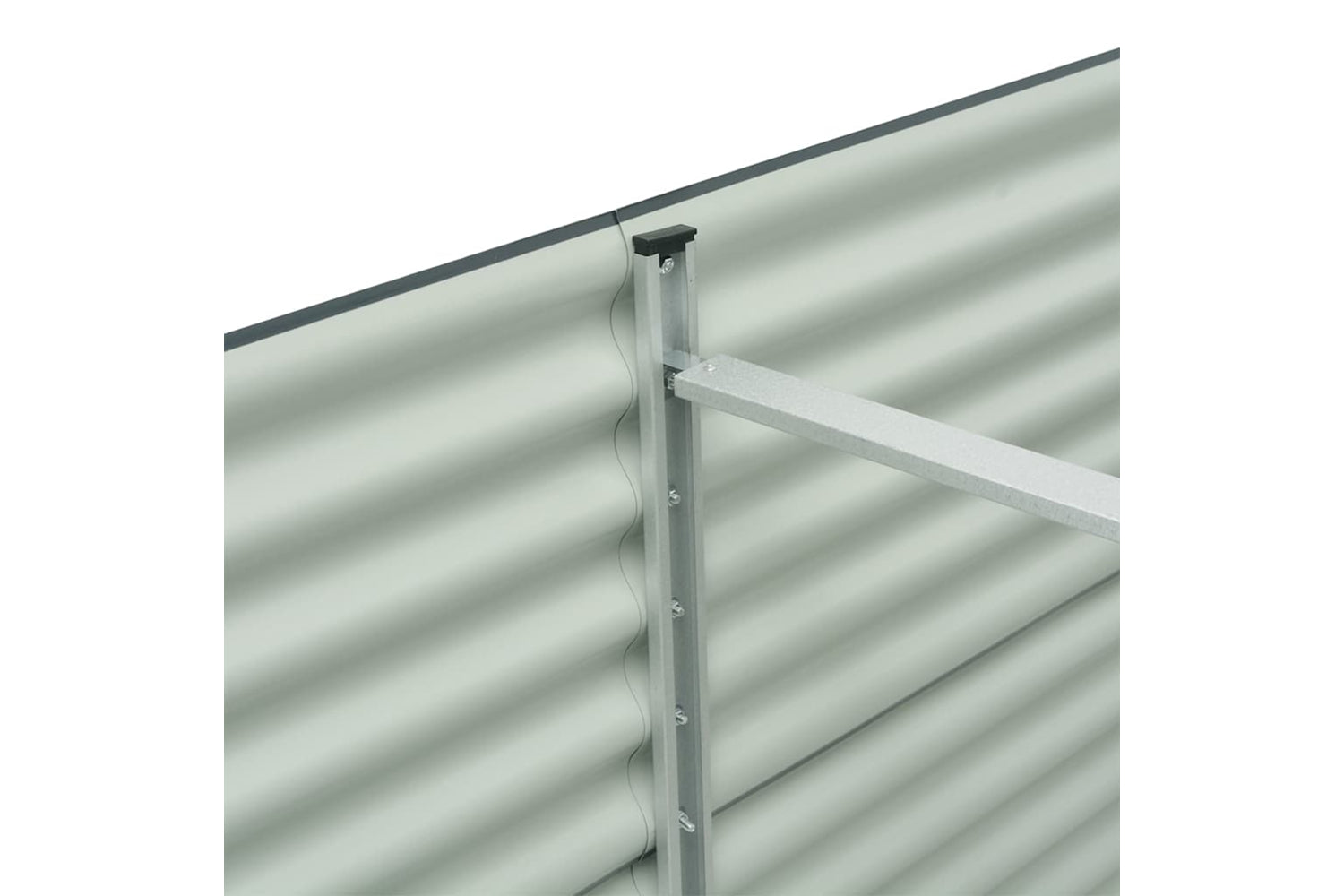 vidaXL Garden Raised Bed 320x80x81cm Galvanised Steel Grey-6