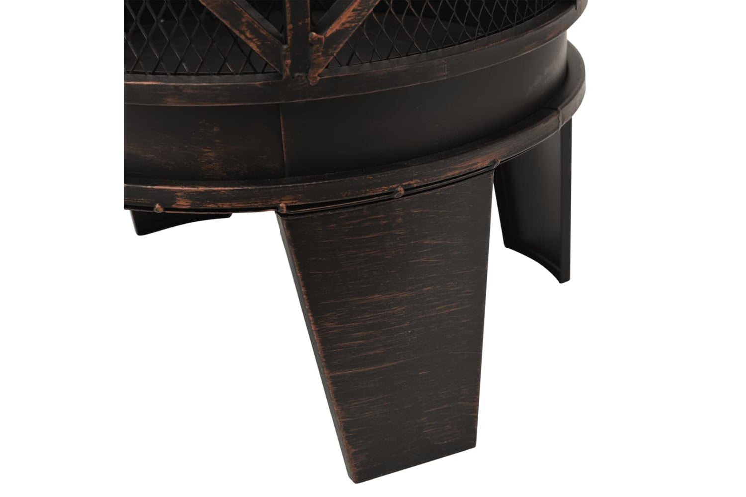 vidaXL 313637 Rustic Fire Pit With Poker ÃƒÂŽÃ‚Â¦42x54cm Steel-6