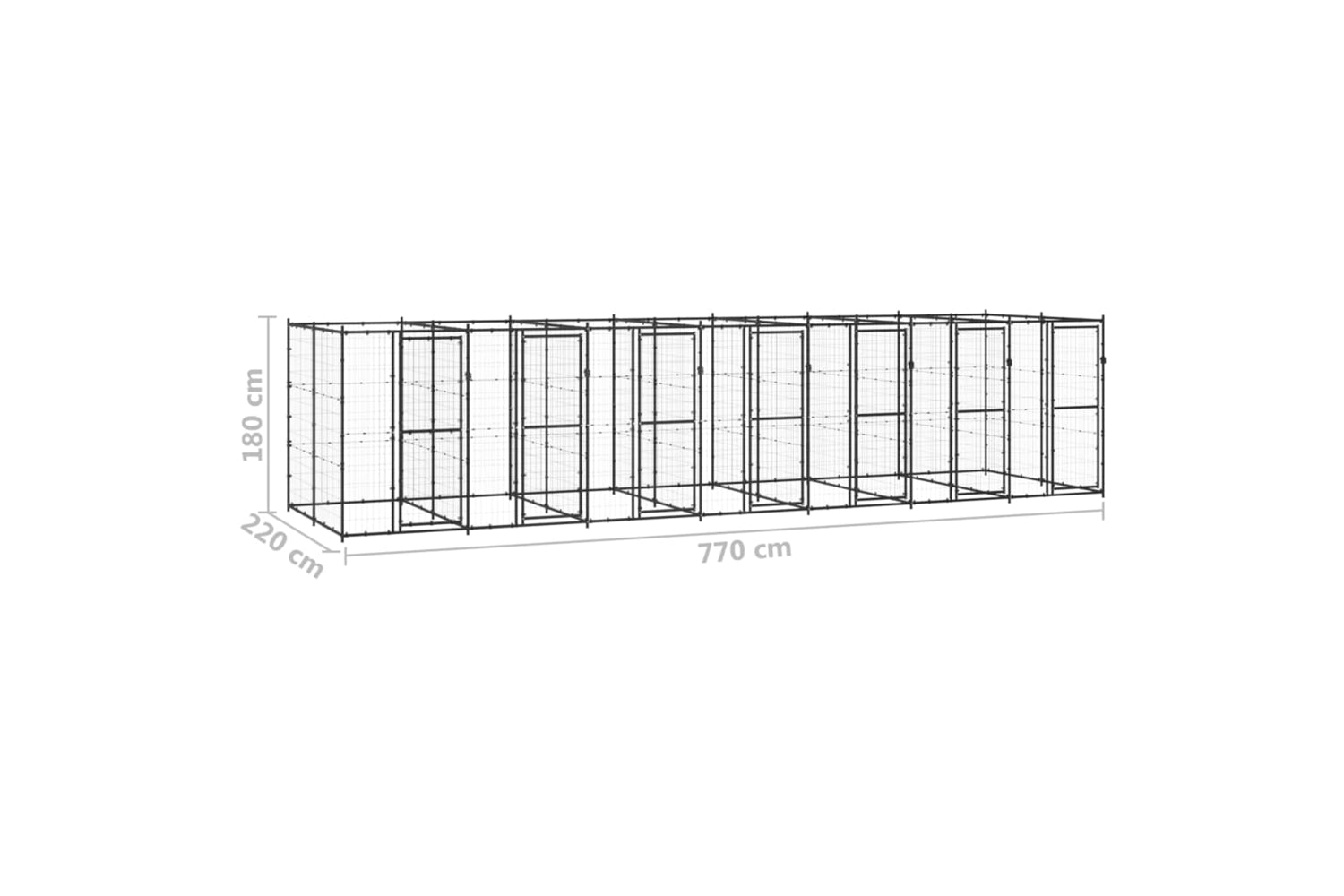 Vidaxl 3082265 Outdoor Dog Kennel Steel 16.94 M2-6