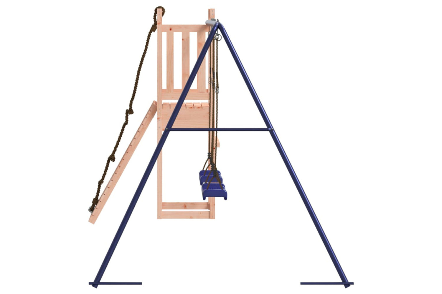 Vidaxl 3155952 Playhouse With Climbing Wall Swings Solid Wood Douglas-5