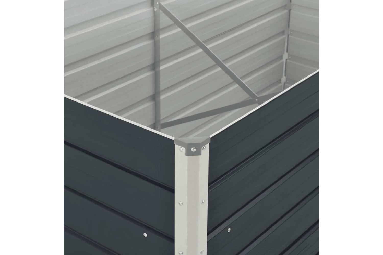 vidaXL 45722 Raised Garden Bed Anthracite 160x80x77cm Galvanised Steel-5