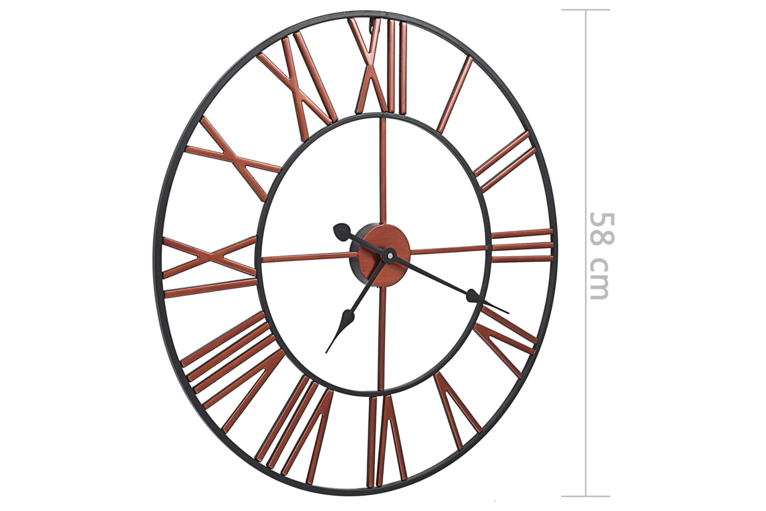 Vidaxl 283864 Metal Wall Clock 58 cm | Red-5