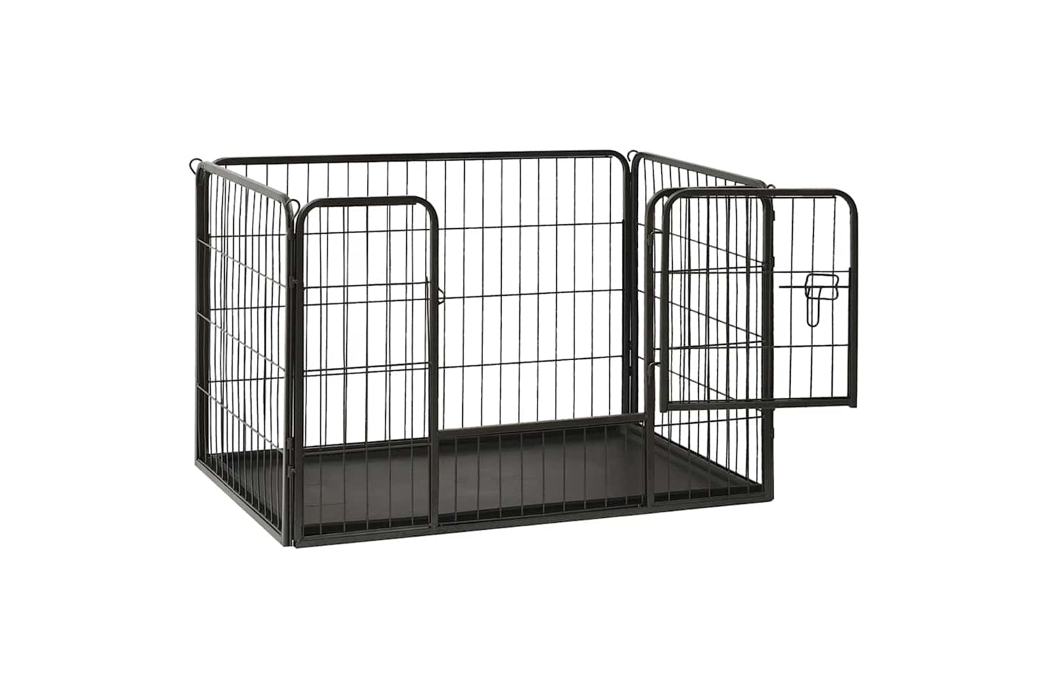 vidaXL 170575 Puppy Playpen Steel 91.5x59x61cm-3