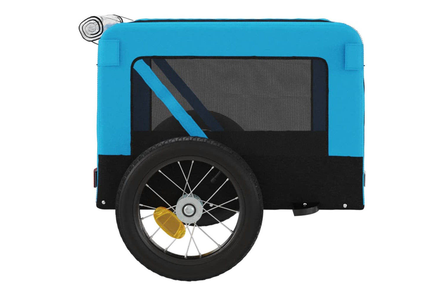 Vidaxl 93911 Pet Bike Trailer Blue And Black Oxford Fabric&iron-7
