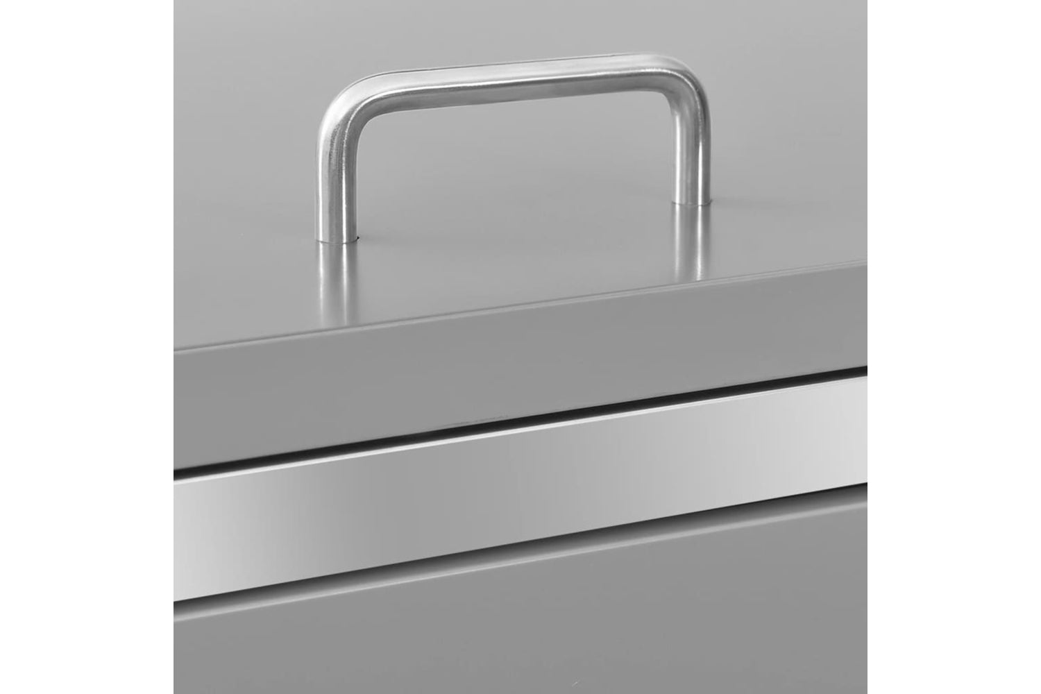 vidaXL Quadruple Wheelie Bin Shed 276.5x77.5x112.5cm Stainless Steel-8