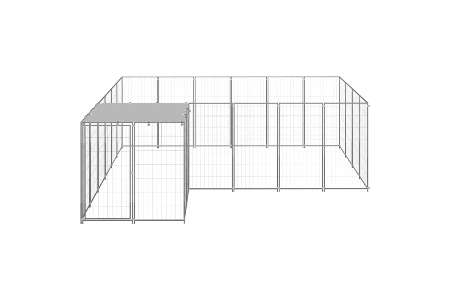 Vidaxl 3082219 Dog Kennel Silver 8.47 M2 Steel-2