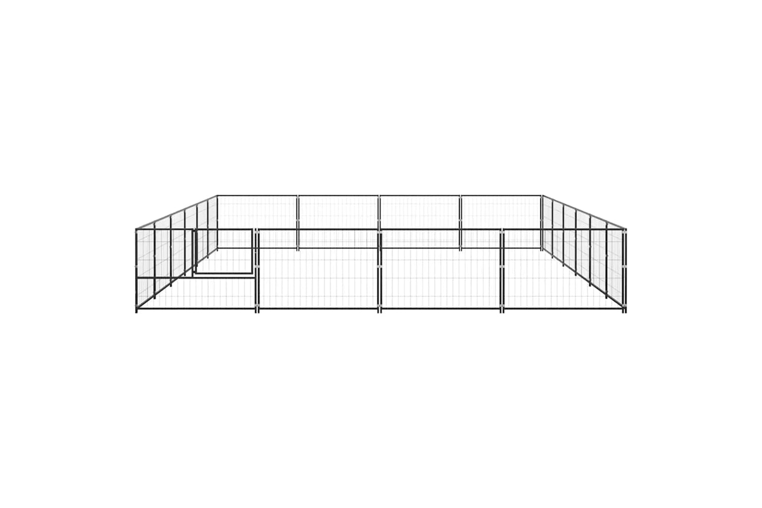 Vidaxl 3082145 Dog Kennel Black 24 M2 Steel-4