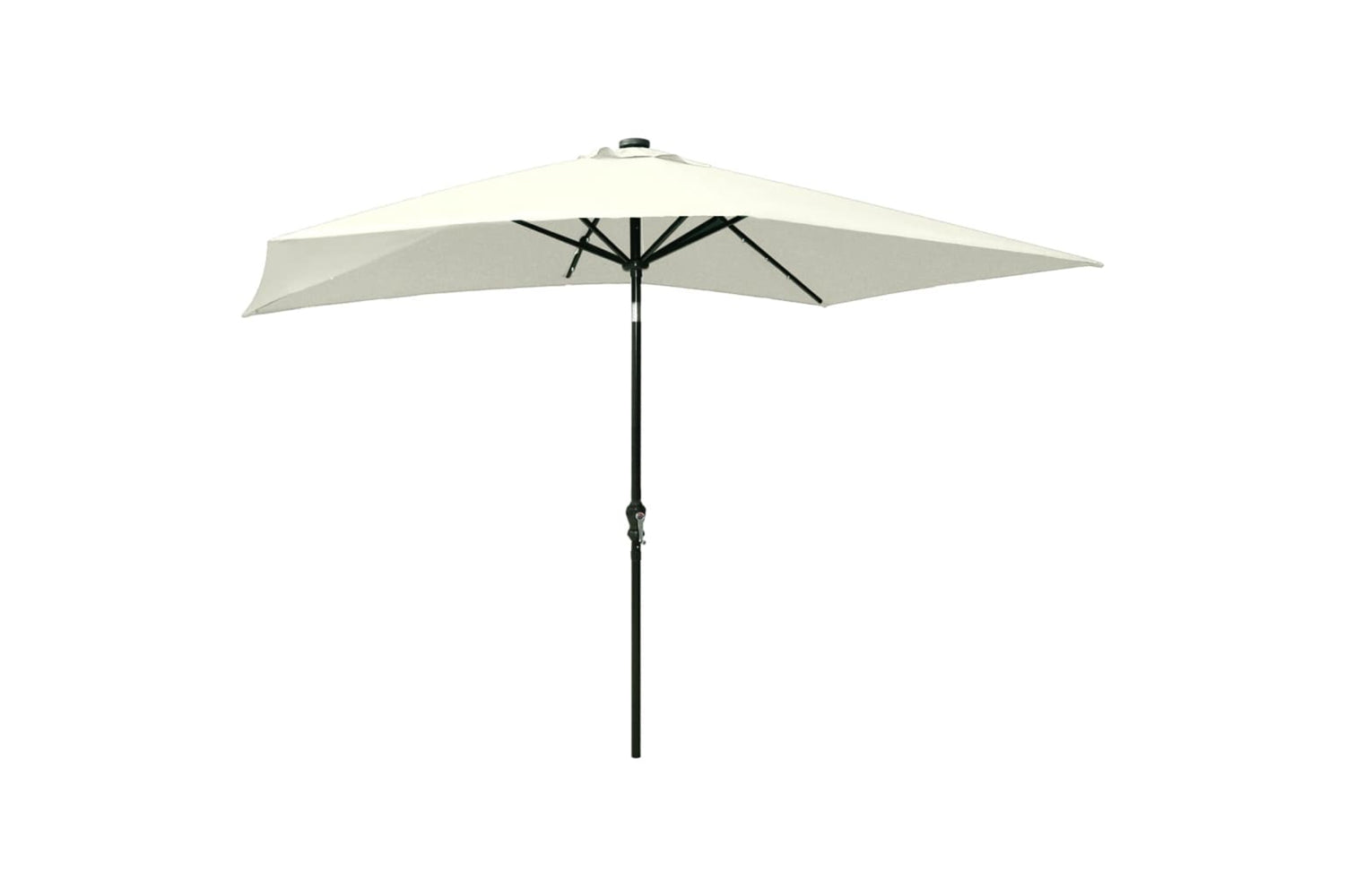 Vidaxl 313787 Parasol With Leds And Steel Pole Sand 2x3 M-4