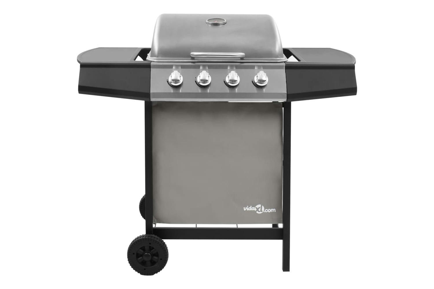 Vidaxl 3053624 Gas Bbq Grill With 4 Burners Black And Silver-2