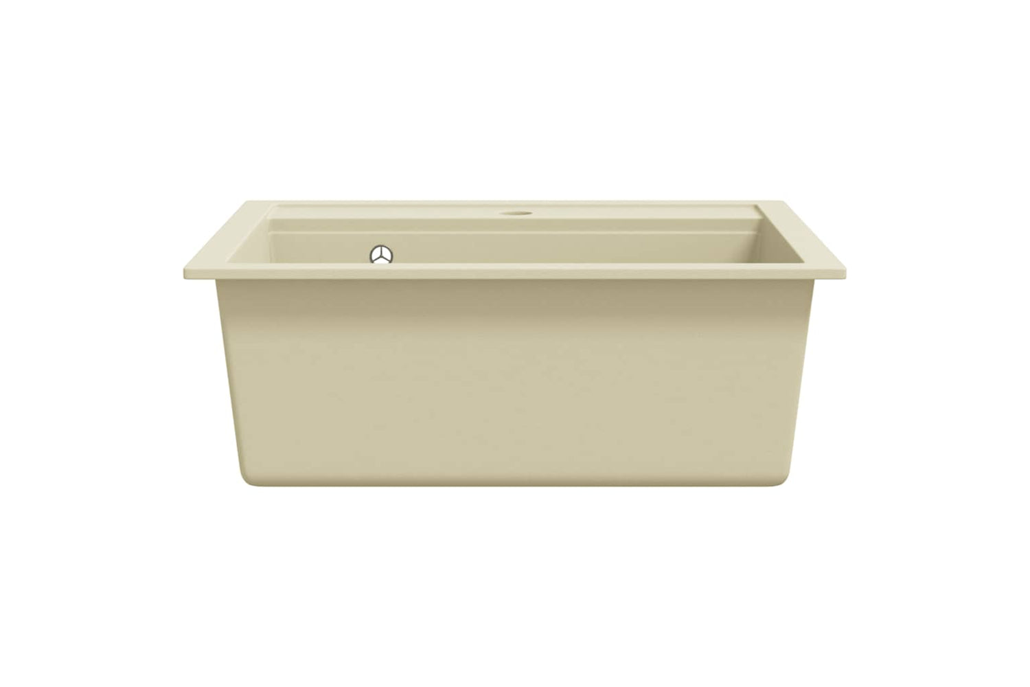 Vidaxl Granite Kitchen Sink Single Basin Beige-3