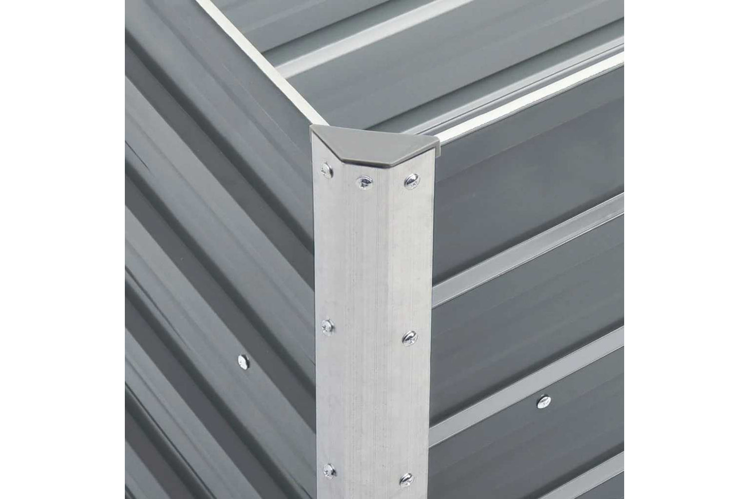 vidaXL 47040 Garden Raised Bed Galvanised Steel 240x40x77cm Grey-5