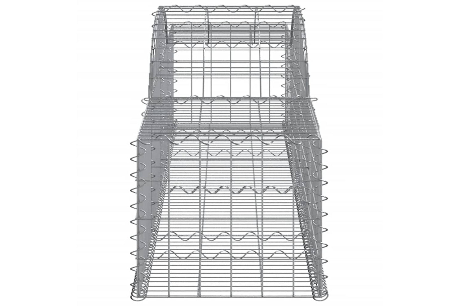 vidaXL 3146649 Arched Gabion Baskets 4 Pcs 300x50x40/60cm Galvanised Iron-4