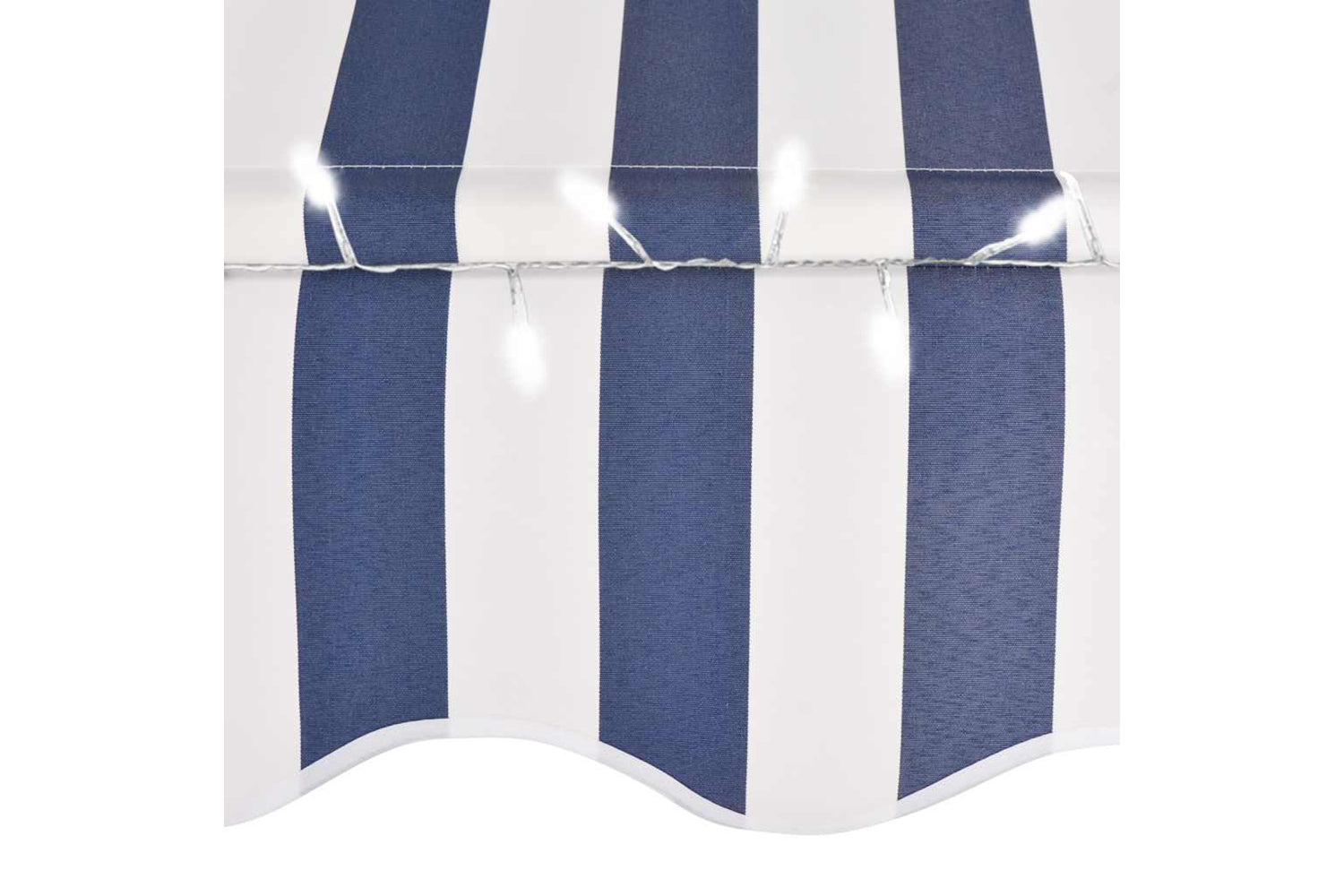 vidaXL 145844 Manual Retractable Awning With Led 250cm Blue And White-5