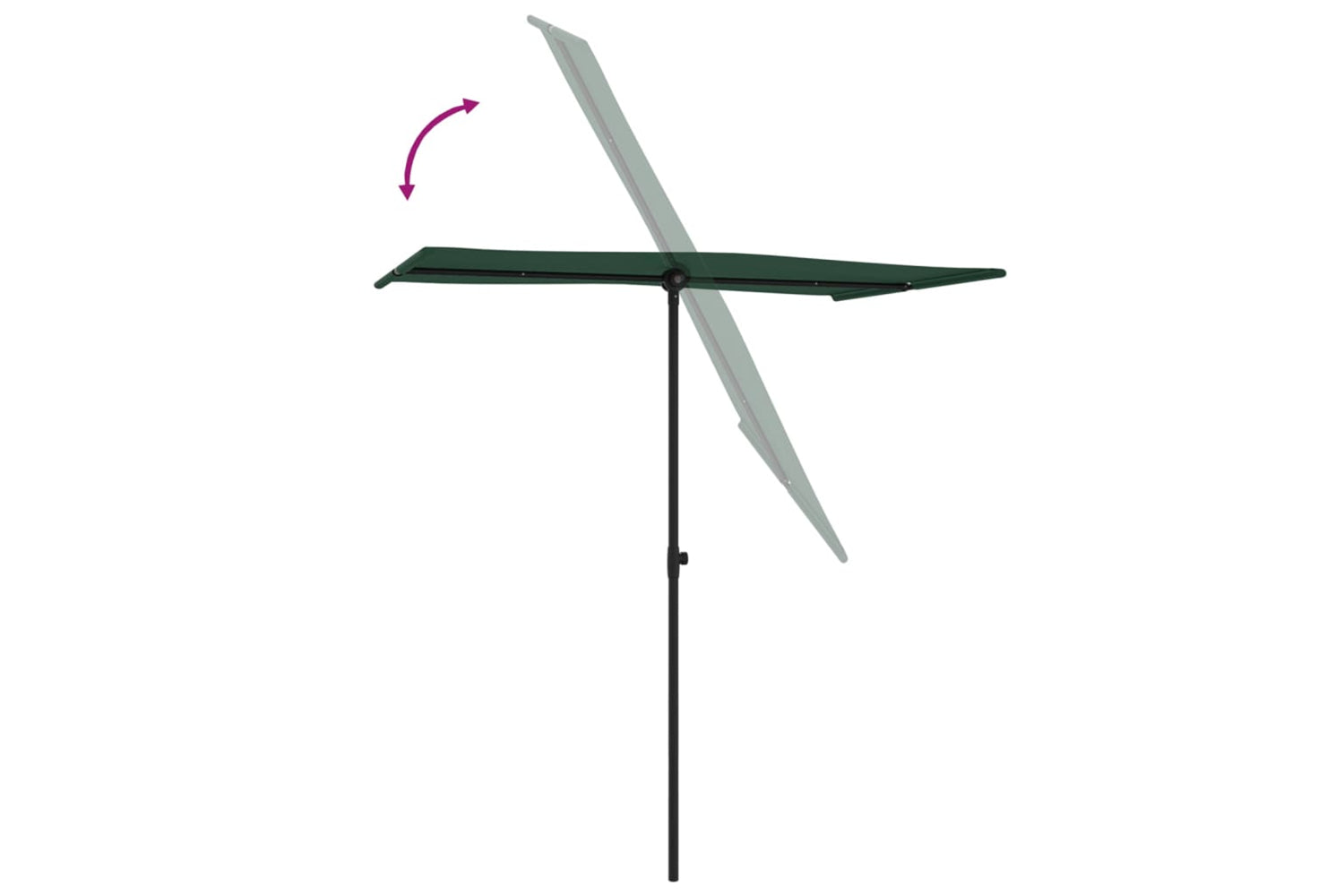 vidaXL 47328 Outdoor Parasol With Aluminium Pole 180x110cm Green-5