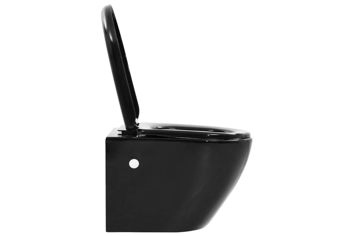 Vidaxl 3054478 Wall Hung Toilet With Concealed Cistern Ceramic Black-5