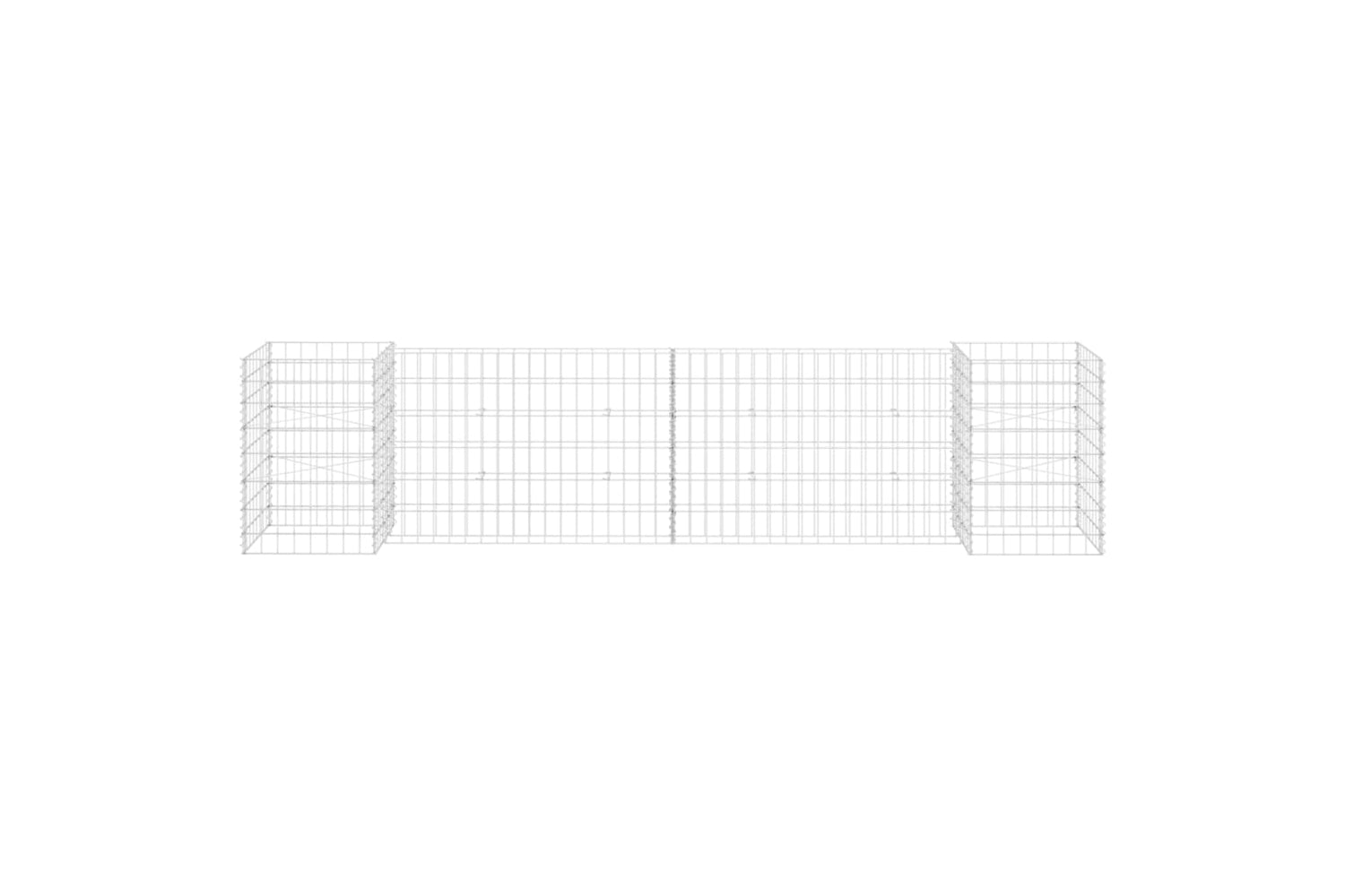 vidaXL 145659 H-shaped Gabion Planter Steel Wire 260x40x60cm-2