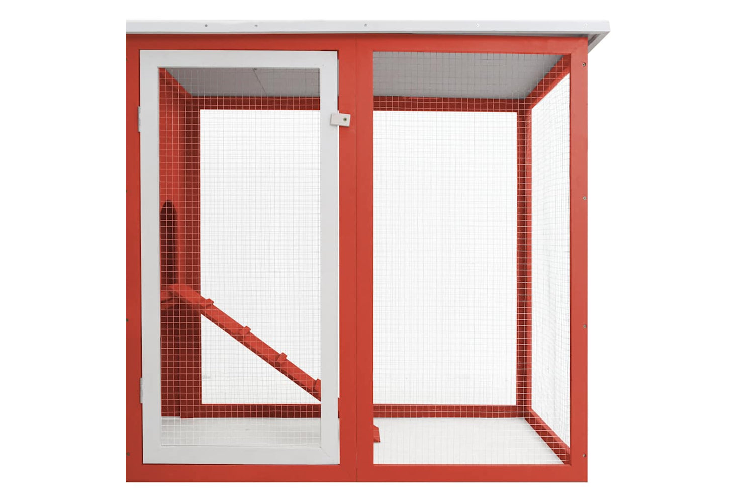 Vidaxl 170848 Outdoor Chicken Cage Hen House With 1 Egg Cage Red Wood-5
