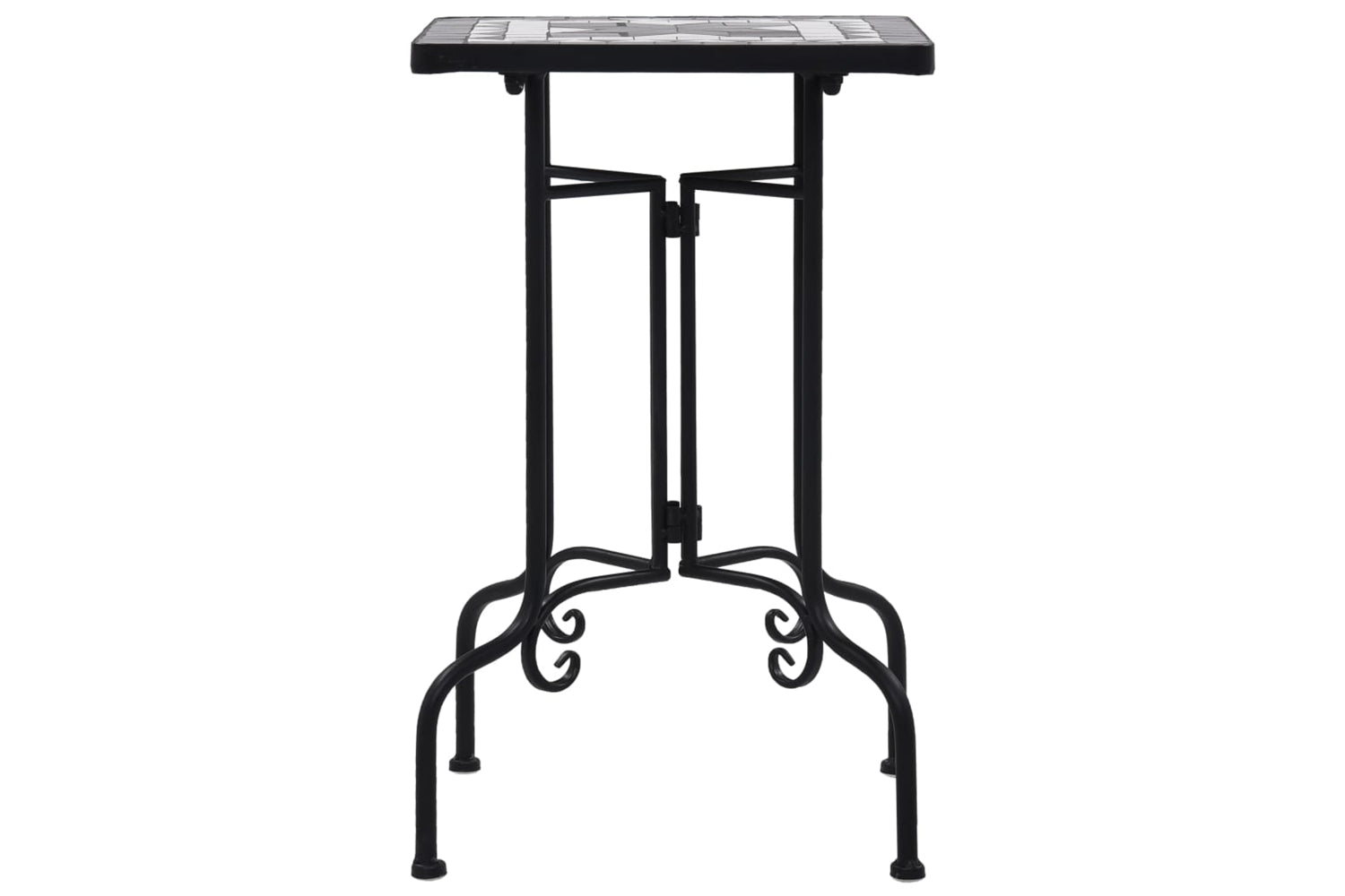 Vidaxl 46711 Mosaic Side Table Black And White Ceramic-2