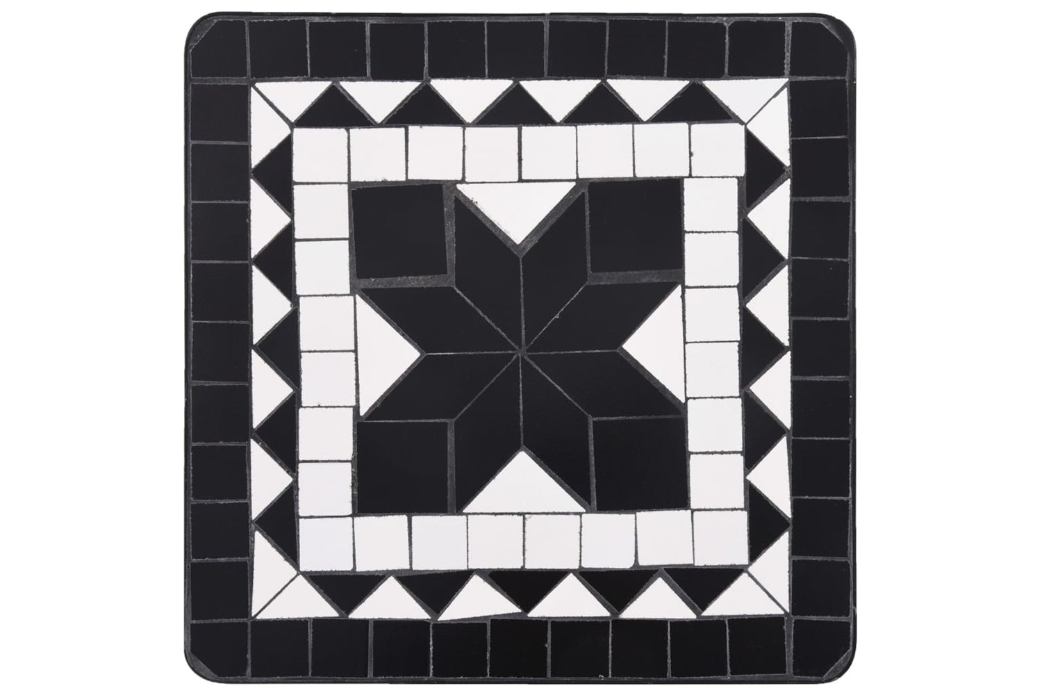 Vidaxl 46711 Mosaic Side Table Black And White Ceramic-4