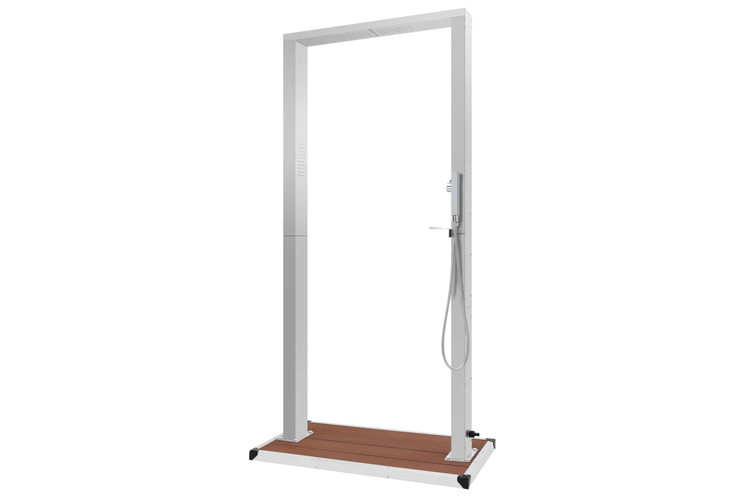 Vidaxl 3051293 Outdoor Shower With Tray Wpc Stainless Steel-4