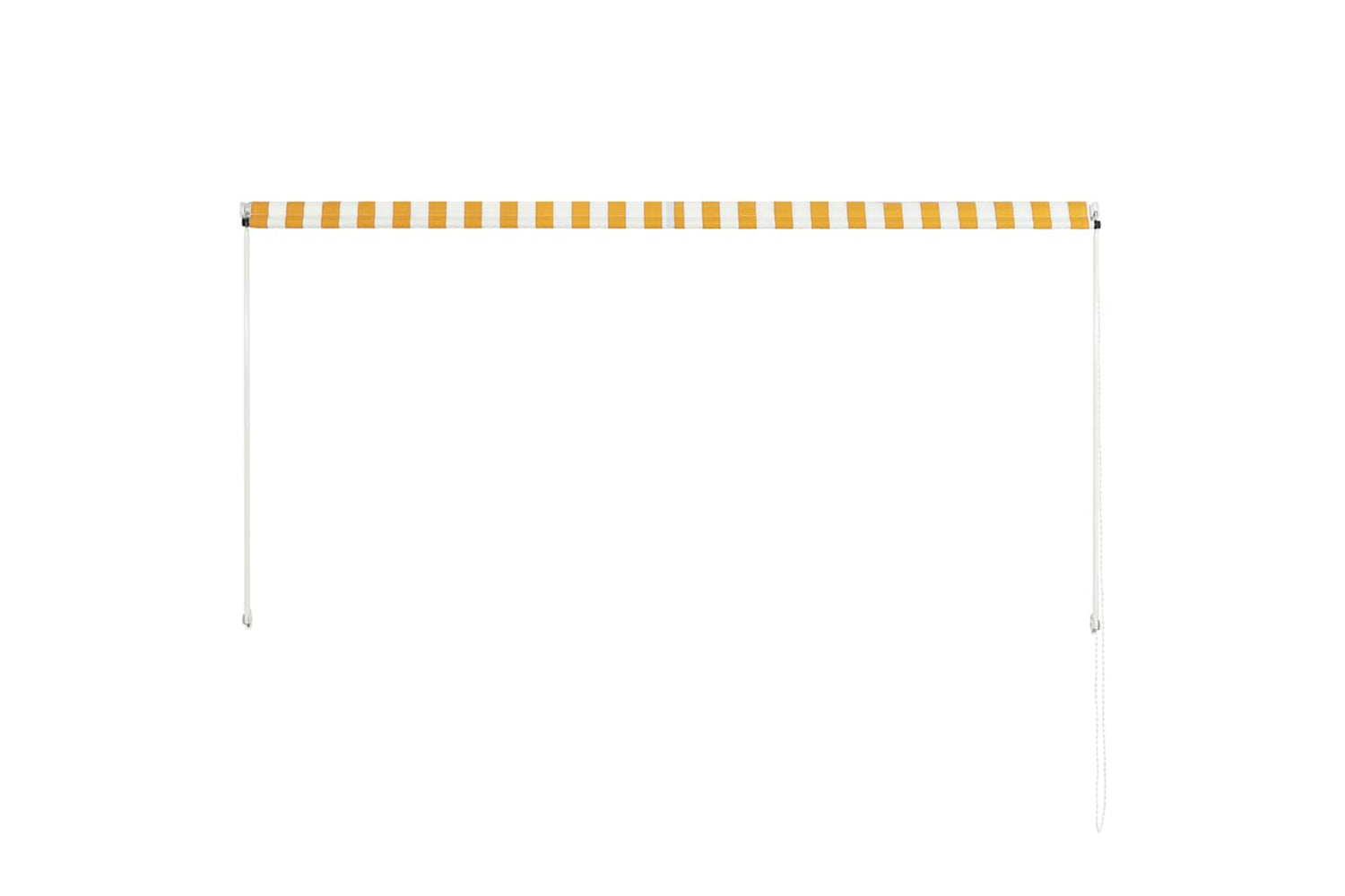 Vidaxl Retractable Awning 250x150 Cm Yellow And White-4