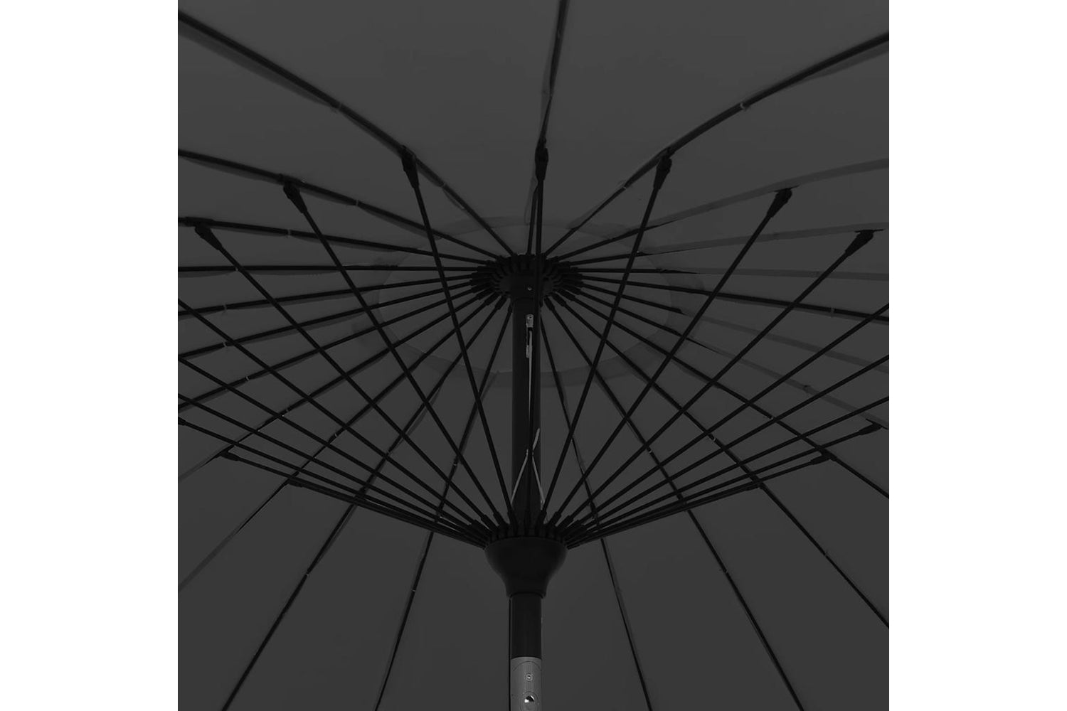 vidaXL 47310 Outdoor Parasol With Aluminium Pole 270cm Black-4