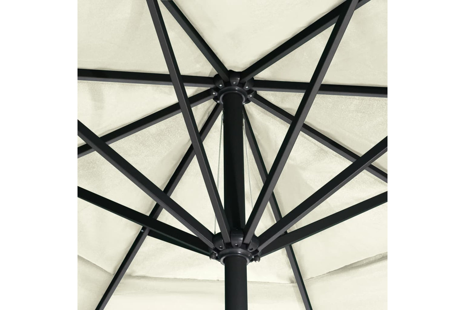 vidaXL 47370 Outdoor Parasol With Aluminium Pole 600cm Sand White-4