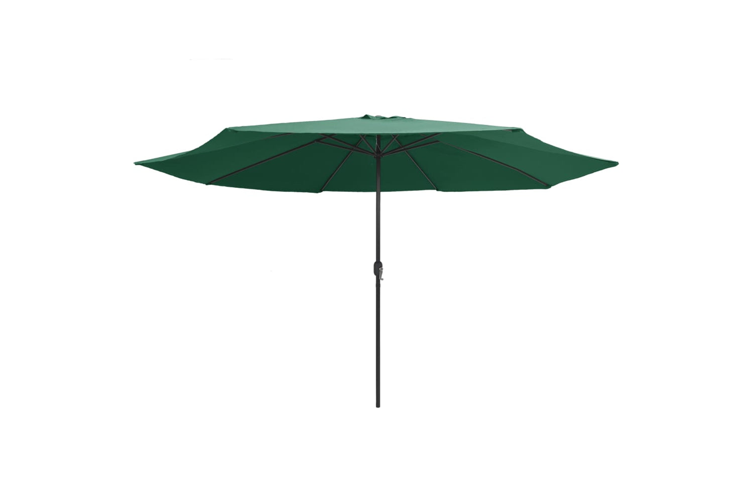 vidaXL Outdoor Parasol With Metal Pole 390cm Green-2