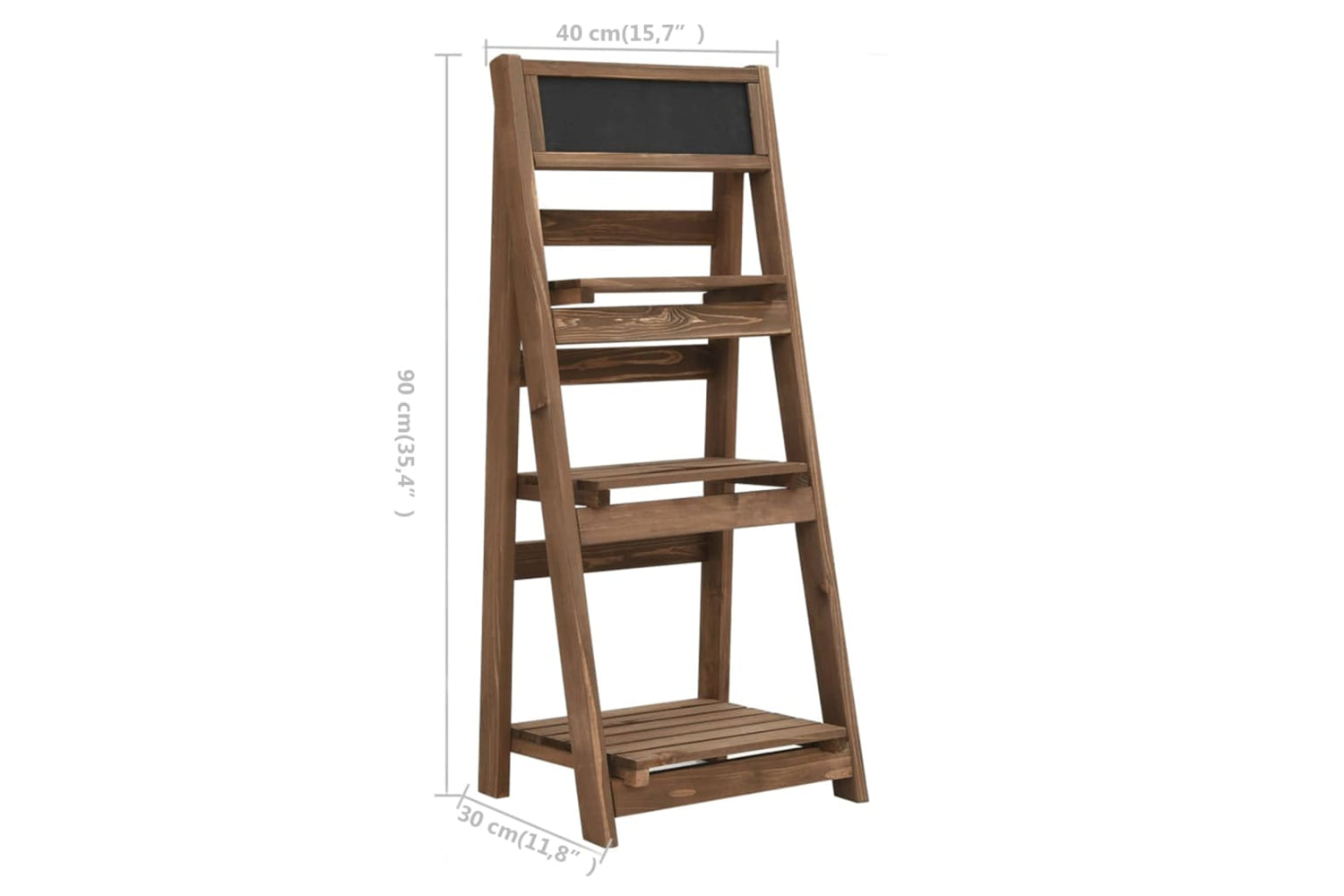vidaXL 49382 3-tier Plant Stand With Blackboard 40x30x90cm Solid Fir Wood-7