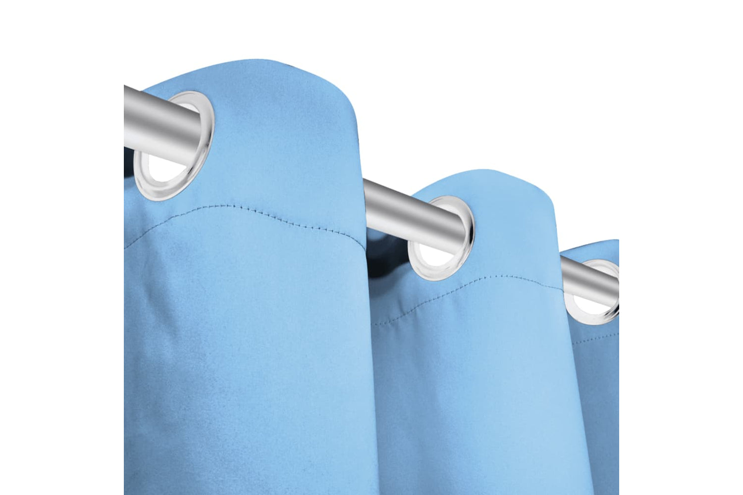 vidaXL 132207 Blackout Curtains 2 Pcs With Metal Eyelets 135x175cm Turquoise-4