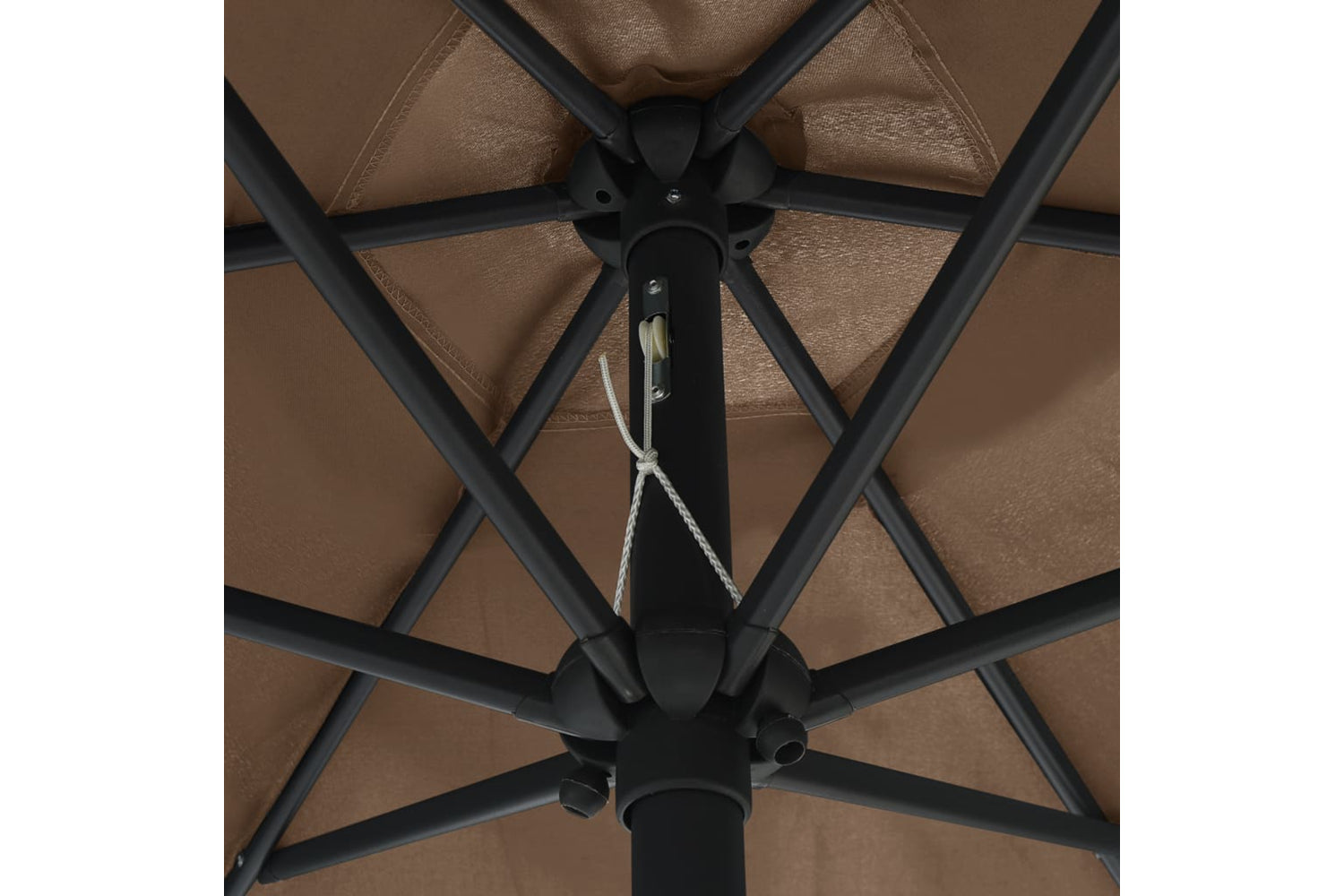 Vidaxl 47355 Parasol With Led Lights And Aluminium Pole 270 Cm Taupe-5