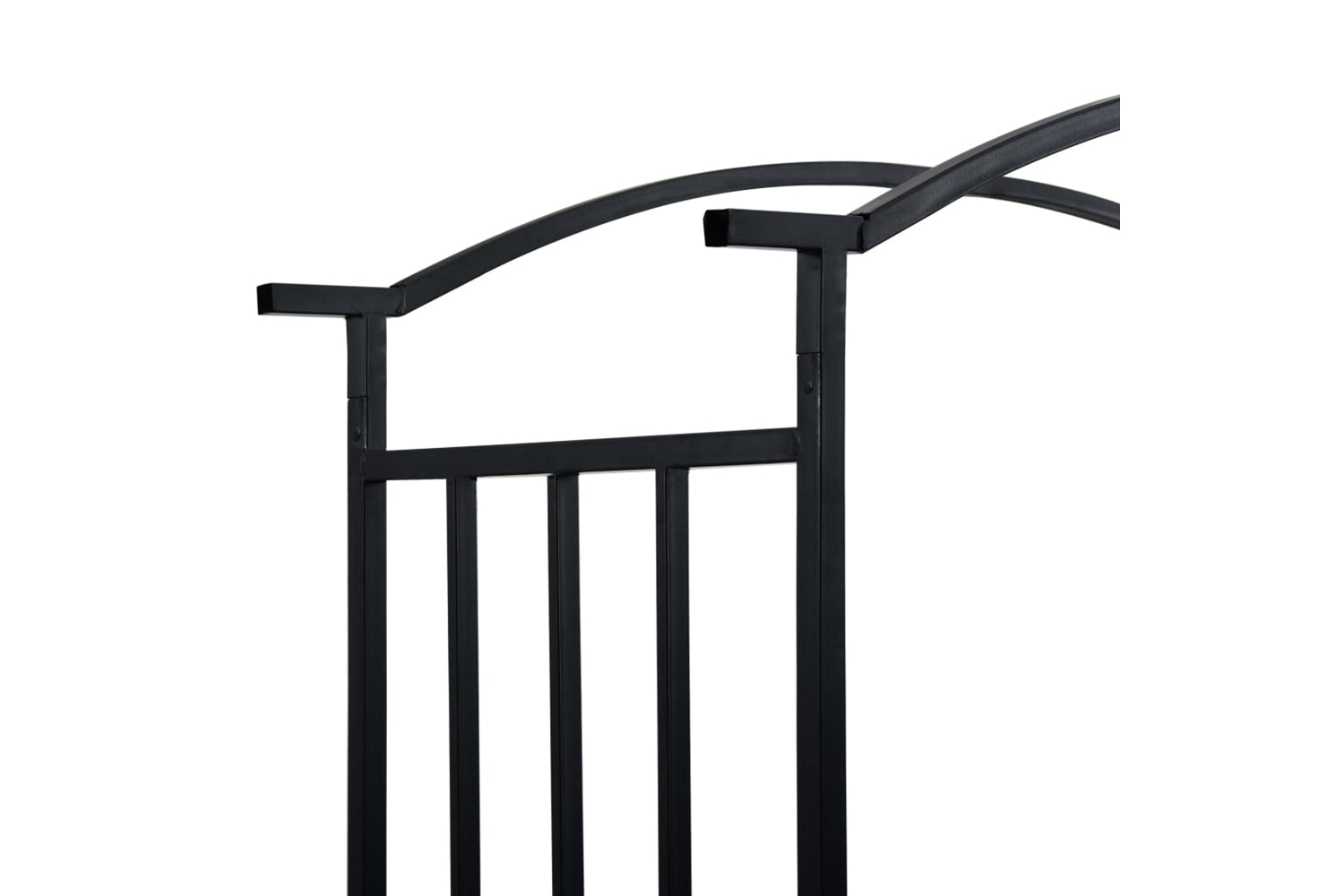 vidaXL 47093 Garden Arch With Bench Black 128x50x207cm Iron-5