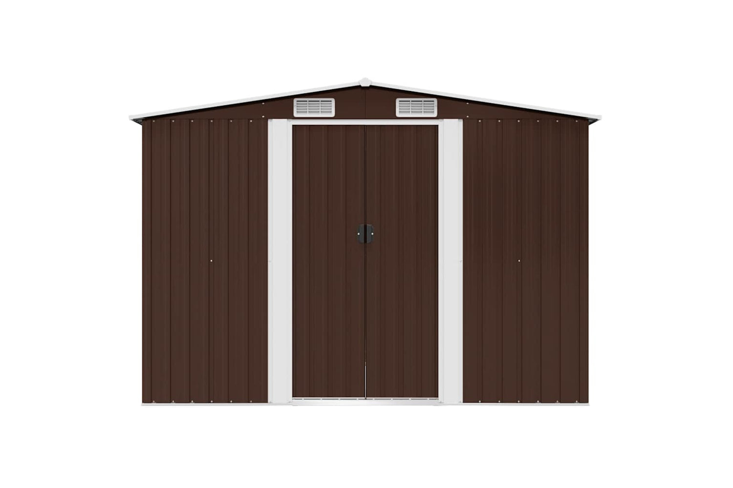 vidaXL 47031 Garden Storage Shed Brown 257x205x178cm Steel-4
