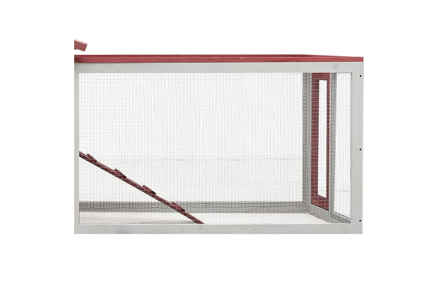 vidaXL 170860 Rabbit Hutch Red 310x70x87cm Solid Pine & Fir Wood-6