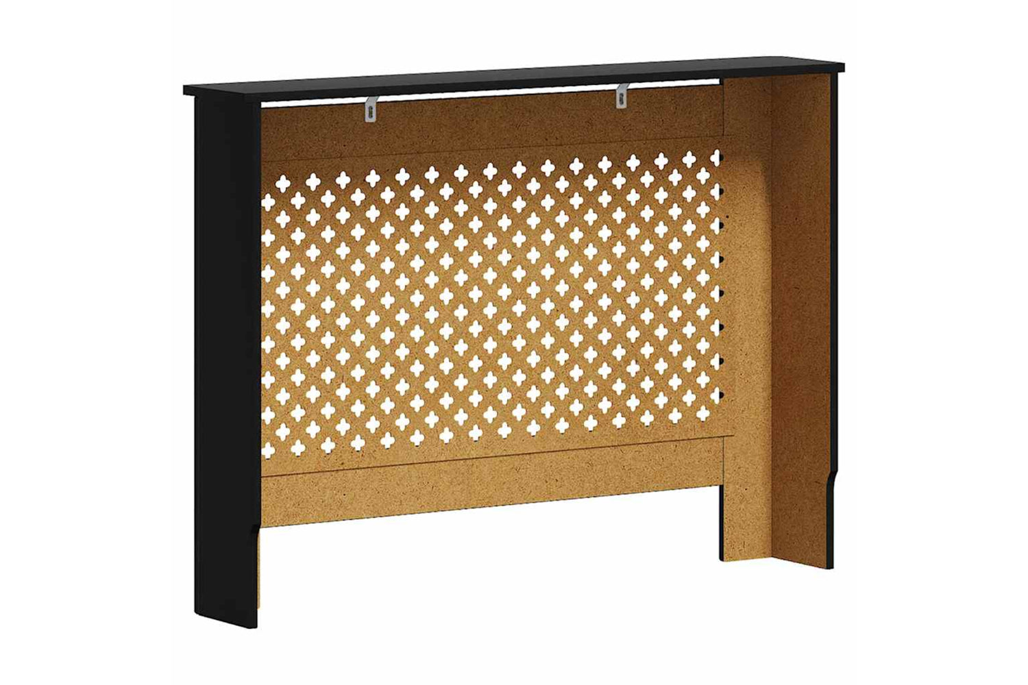 vidaXL Radiator Cover Black 112x19x81.5cm Mdf-5