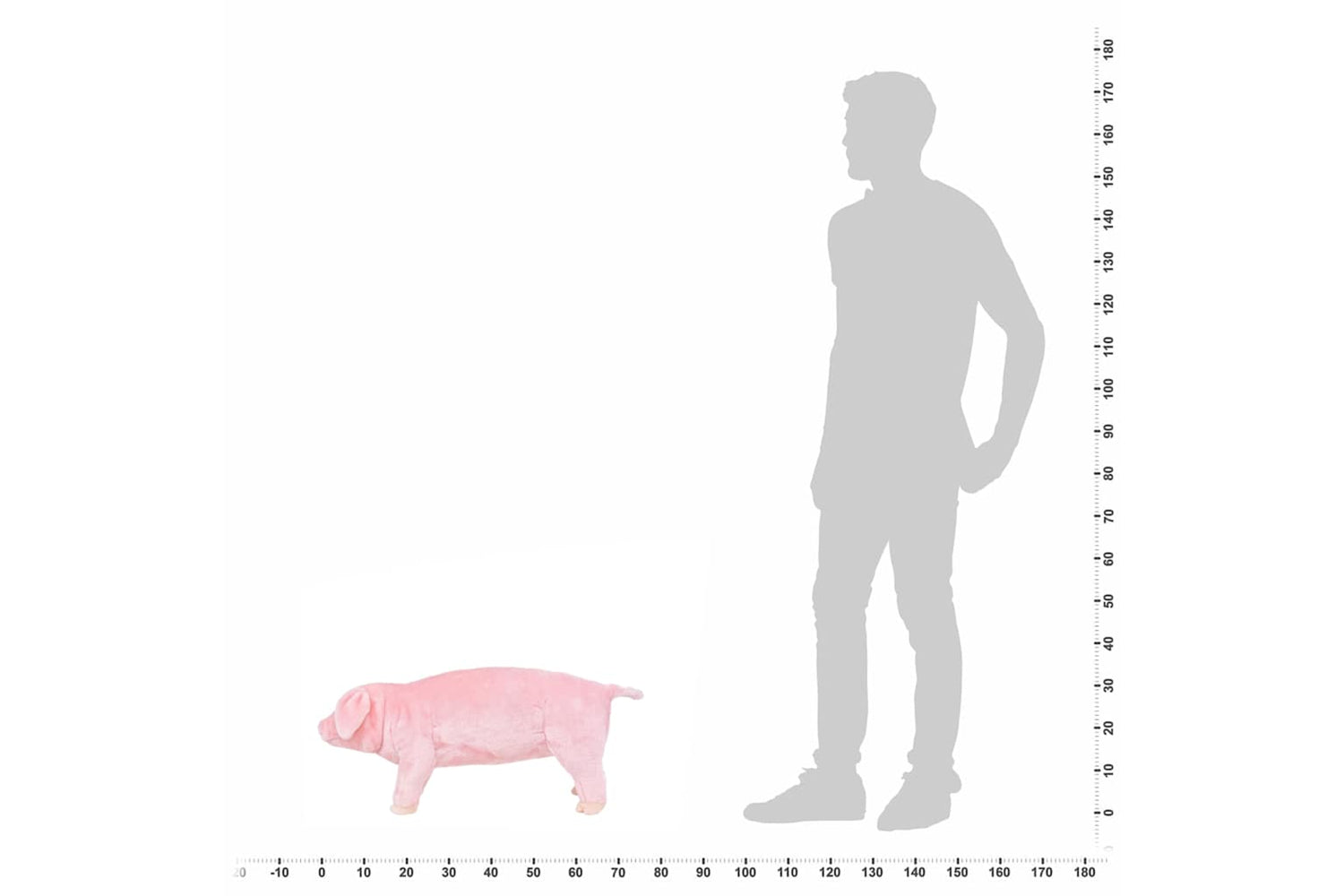 vidaXL 91340 Standing Plush Toy Pig Pink Xxl-4