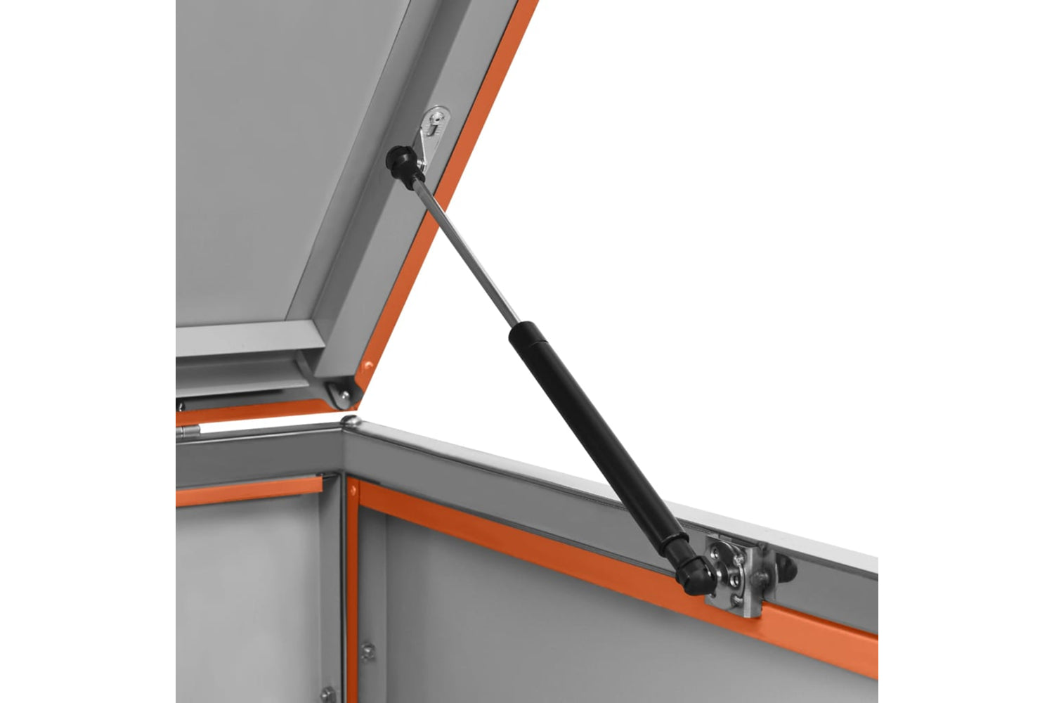 vidaXL Single Wheelie Bin Shed 69x77.5x112.5cm Stainless Steel-7