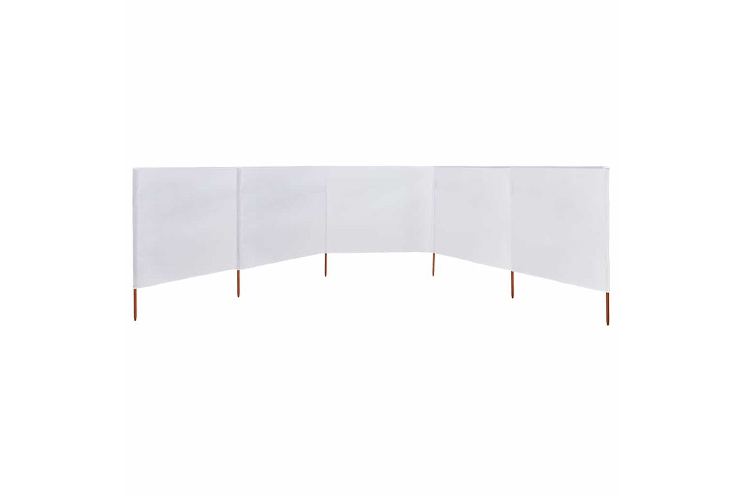 vidaXL 47166 5-panel Wind Screen Fabric 600x160cm Sand White-3