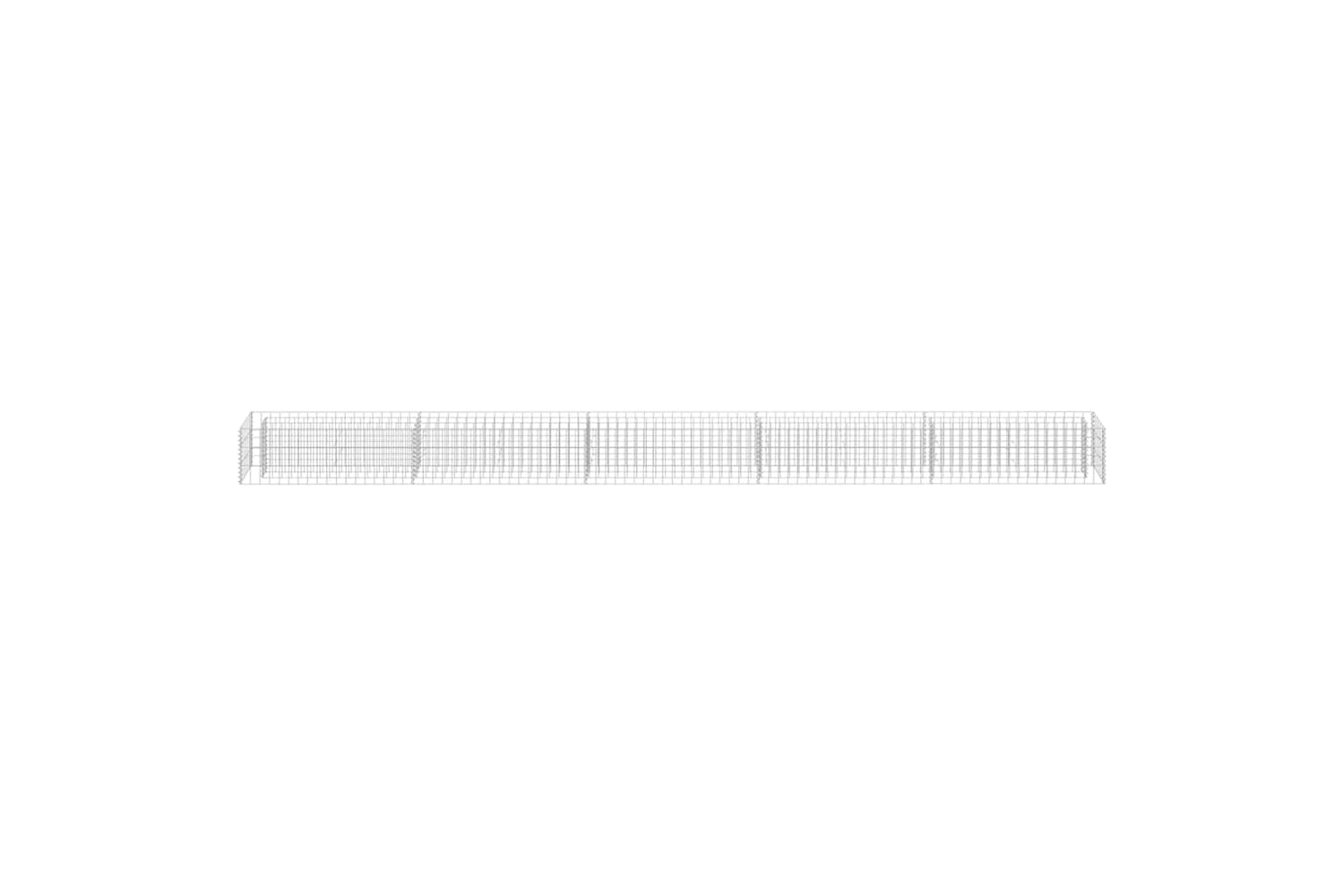 vidaXL 145645 Gabion Raised Bed Galvanised Steel 450x30x30cm-3