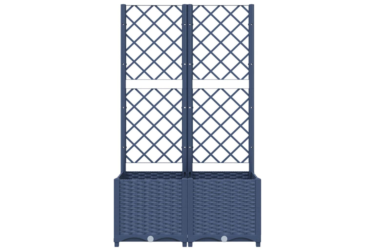 vidaXL Garden Planter With Trellis Dark Grey 80x40x136cm Pp-2