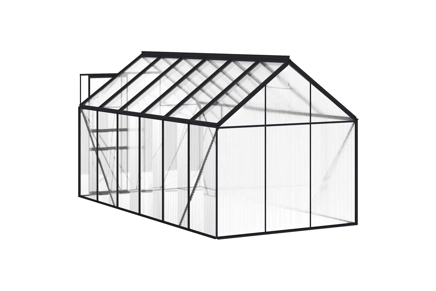 Vidaxl 48218 Greenhouse With Base Frame Anthracite Aluminium 7.03 Mâ²-5