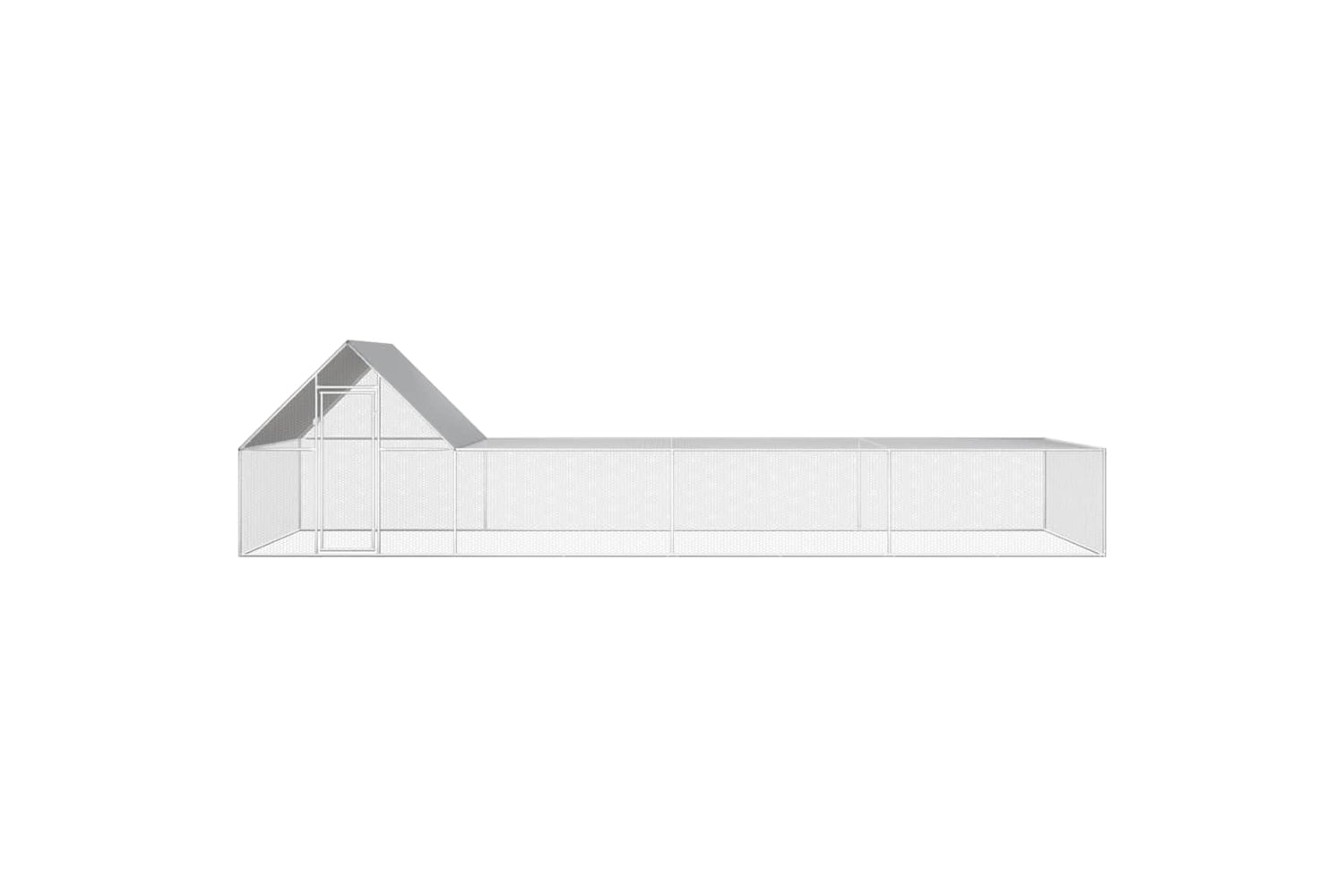 Vidaxl Chicken Coop 8x2x2 M Galvanised Steel-3