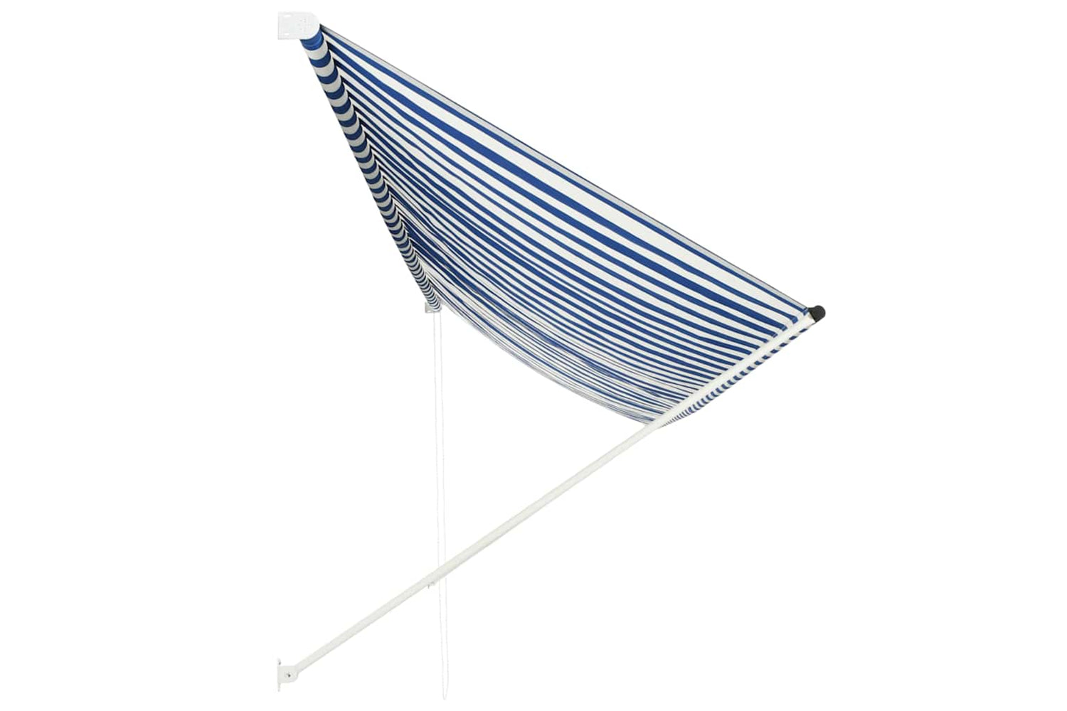 Vidaxl Retractable Awning 400x150 Cm Blue And White-2