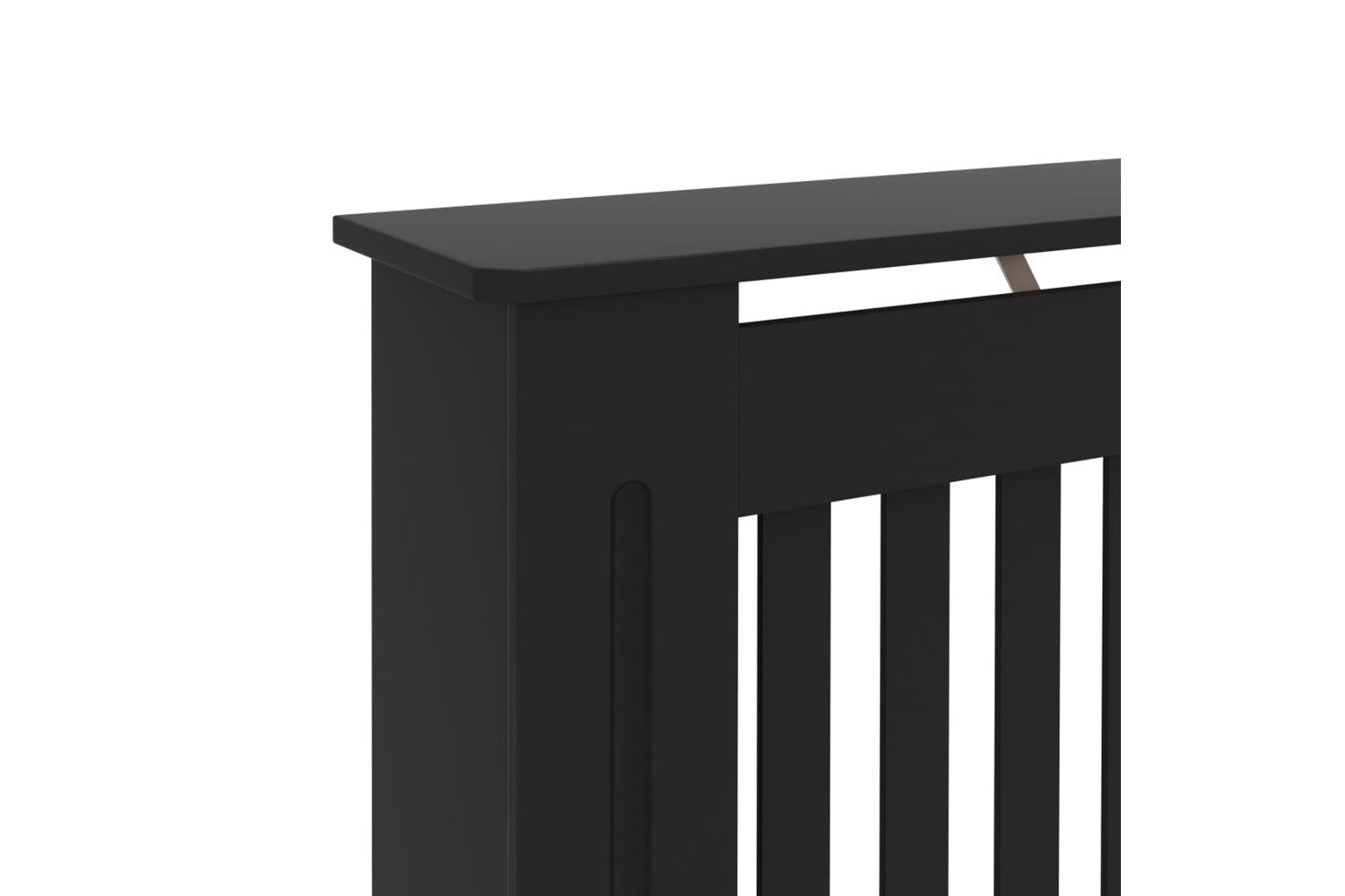 vidaXL Radiator Cover Black 152x19x81.5cm Mdf-5
